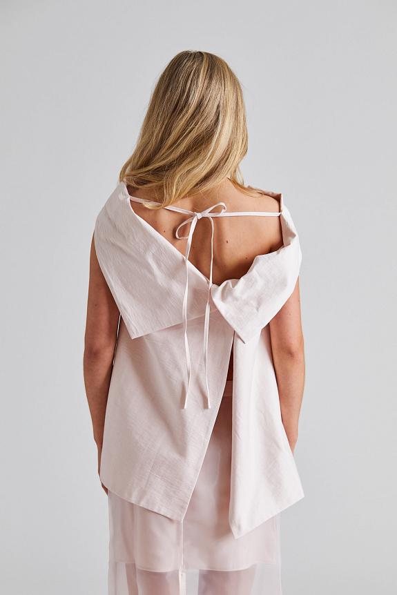 Viktoria Chan Tully Open Back Top Pink-1