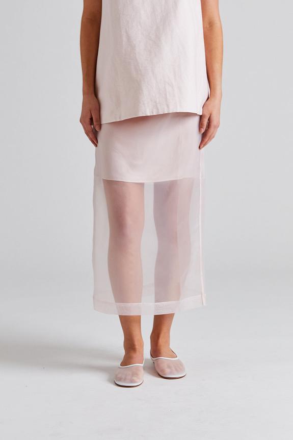 Viktoria Chan Tully Sheer Skirt Pink-1