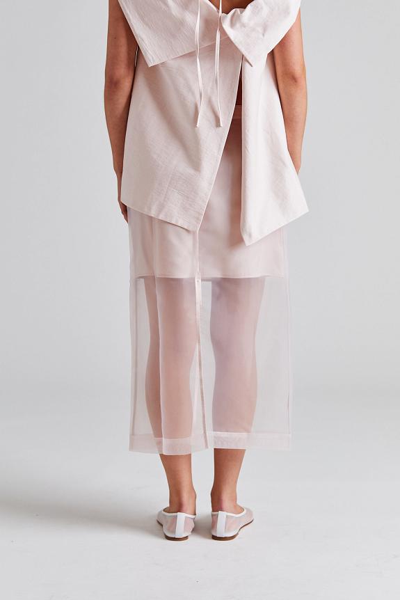 Viktoria Chan Tully Sheer Skirt Pink-2