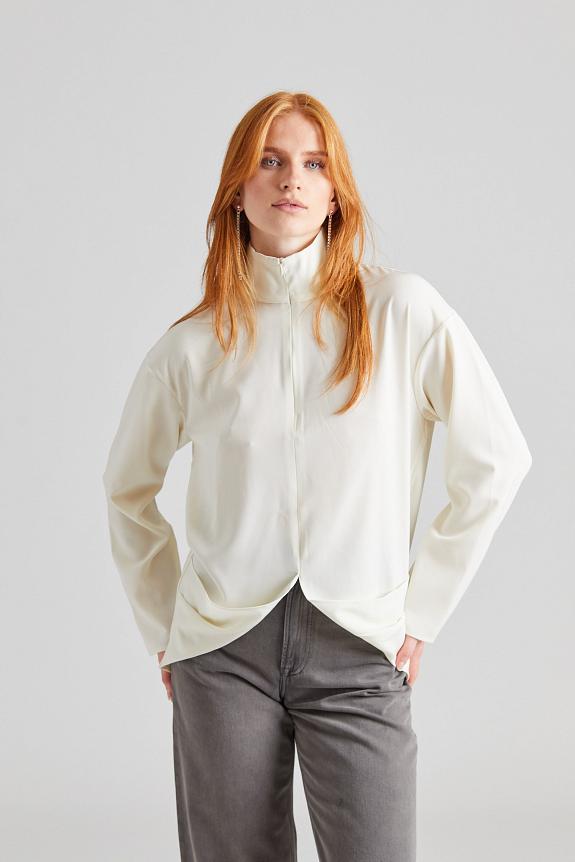 Viktoria Chan Willow Flap Bluse Ivory-1