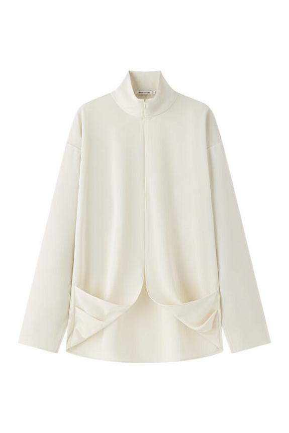 Viktoria Chan Willow Flap Bluse Ivory-3