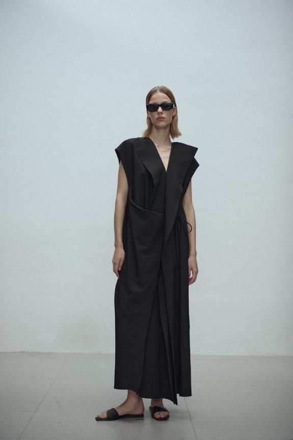 Viktoria Chan Gelene Constructed Dress Black