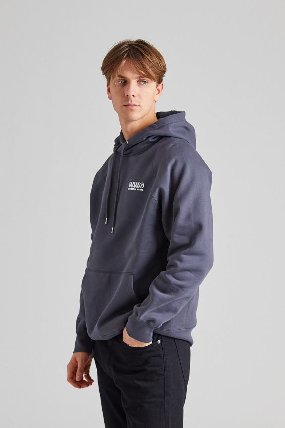 Wood Wood WWFred Penseur Hoodie Dark Grey-1