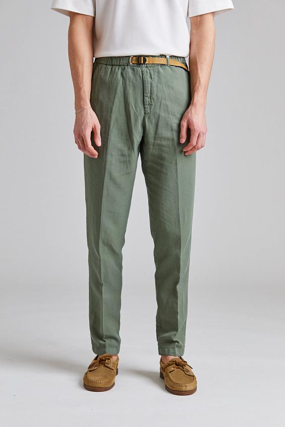 White Sand Greg Soft Lyocell Trouser Green