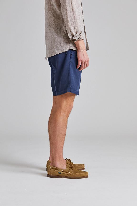 White Sand Robert Soft Lyocell Shorts Blue-3