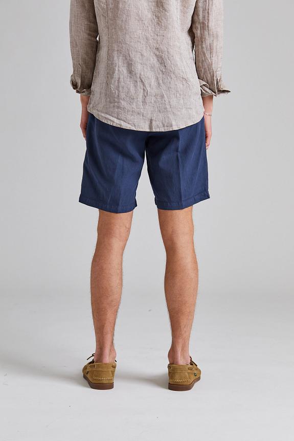 White Sand Robert Soft Lyocell Shorts Blue-4