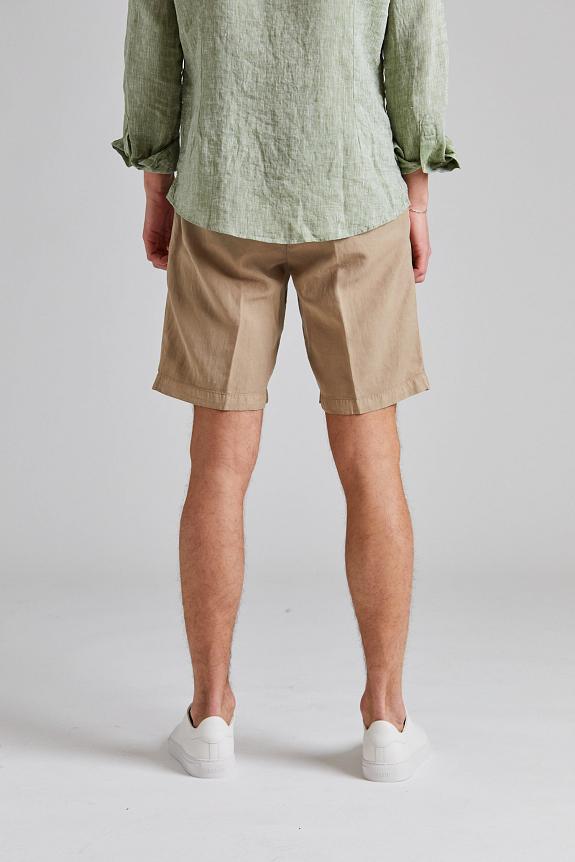 White Sand Robert Soft Lyocell Shorts Brown-3