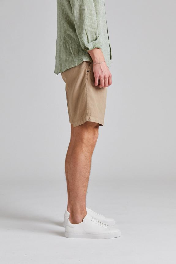 White Sand Robert Soft Lyocell Shorts Brown-2
