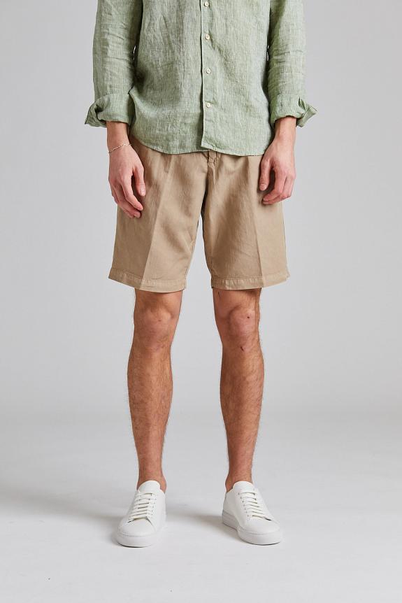 White Sand Robert Soft Lyocell Shorts Brown