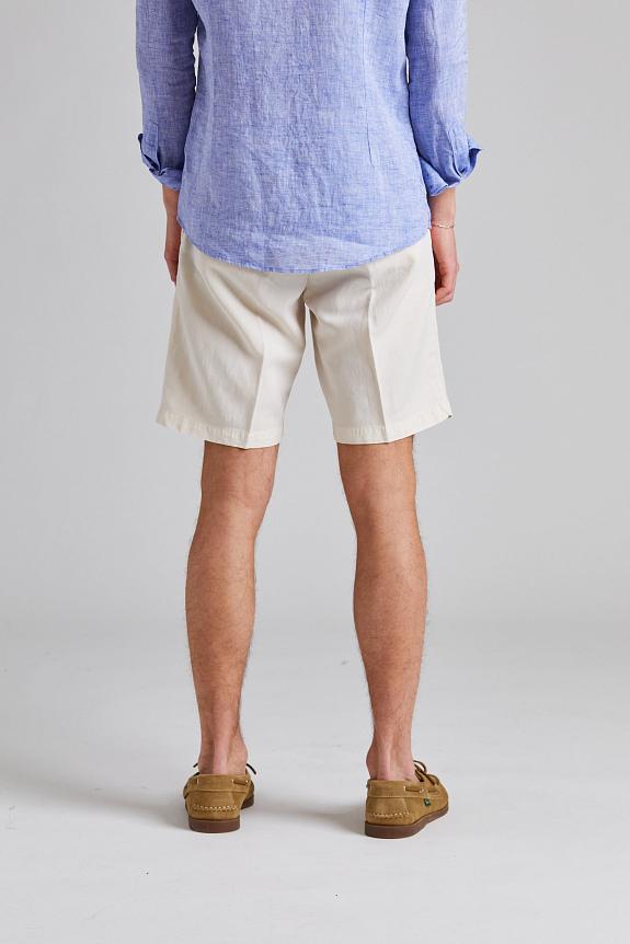 White Sand Robert Soft Lyocell Shorts Off White-4