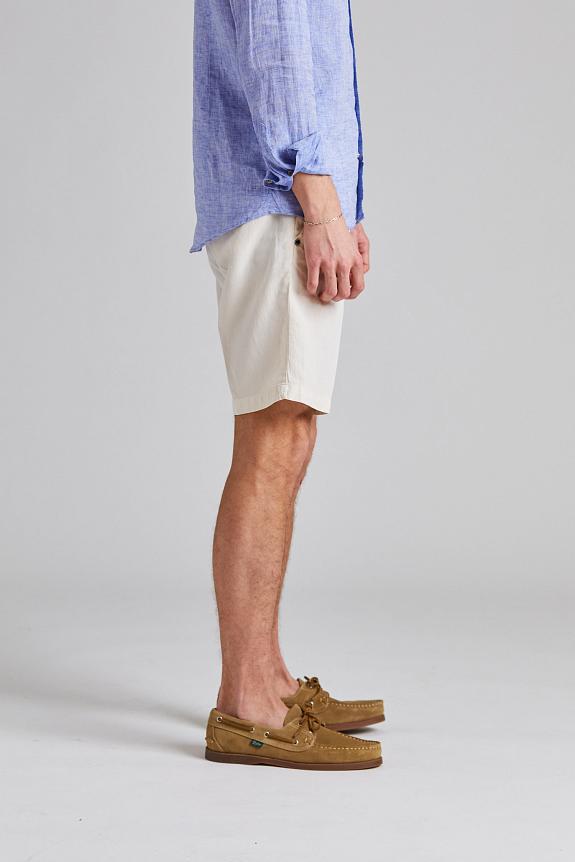 White Sand Robert Soft Lyocell Shorts Off White-3