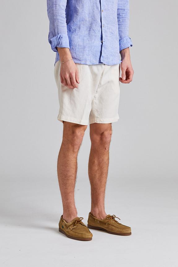 White Sand Robert Soft Lyocell Shorts Off White-2