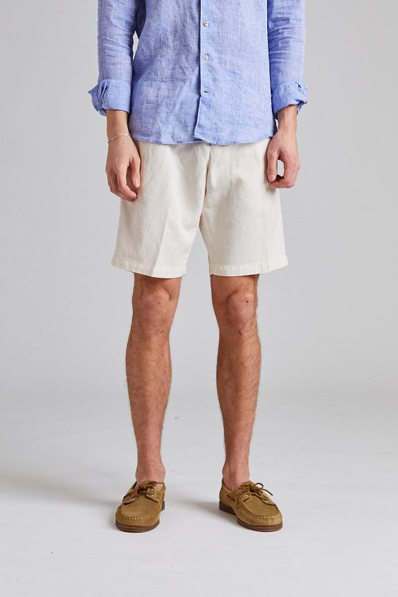 White Sand Robert Soft Lyocell Shorts Off White-1