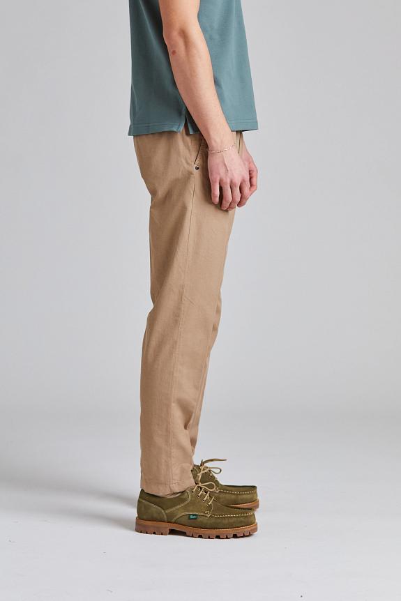 White Sand Greg Cotton Linen Trouser Brown-2