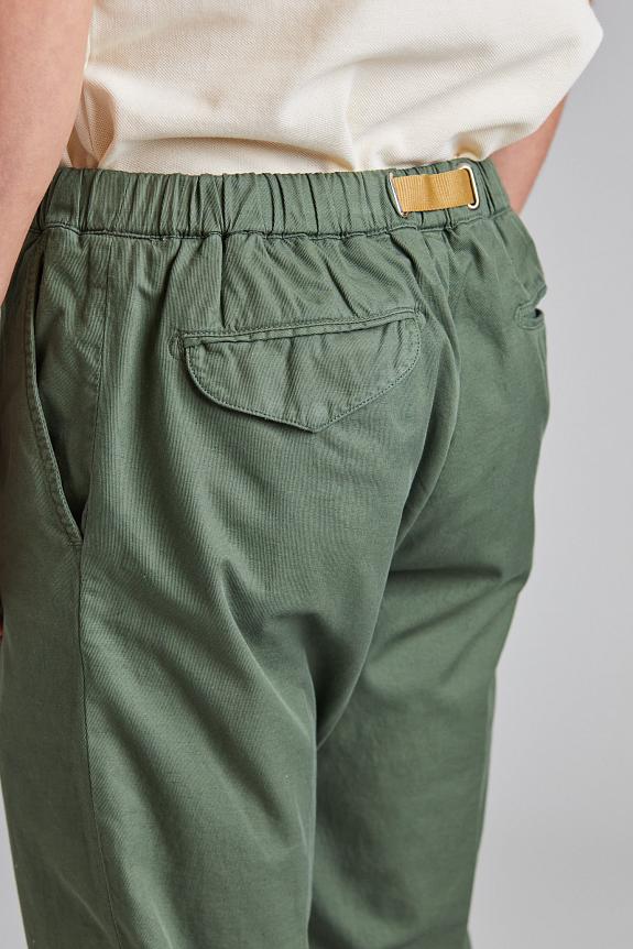 White Sand Greg Cotton Linen Trouser Green-5