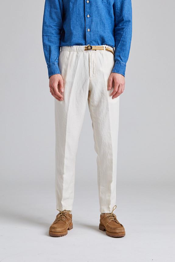 White Sand Greg Soft Lyocell Trouser Off White
