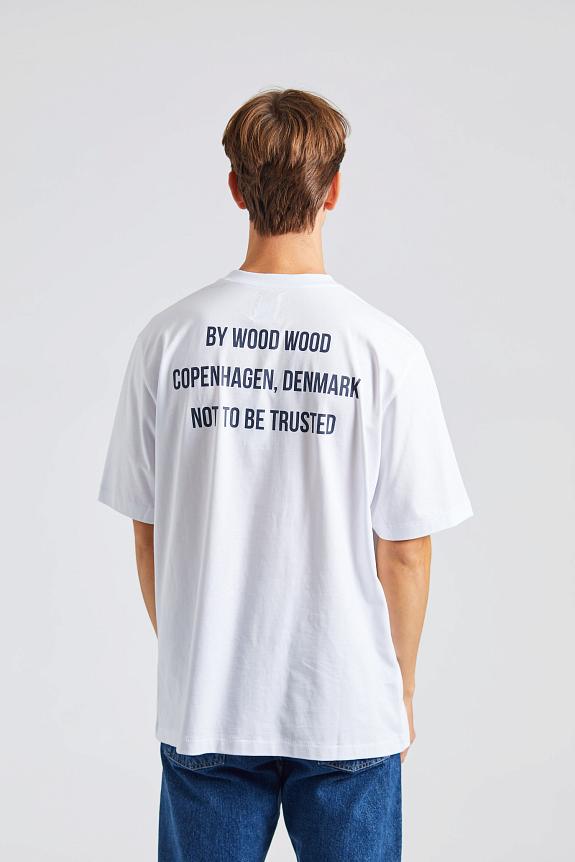 Wood Wood t-skjorte Asa Not To Be Trusted T-Shirt White