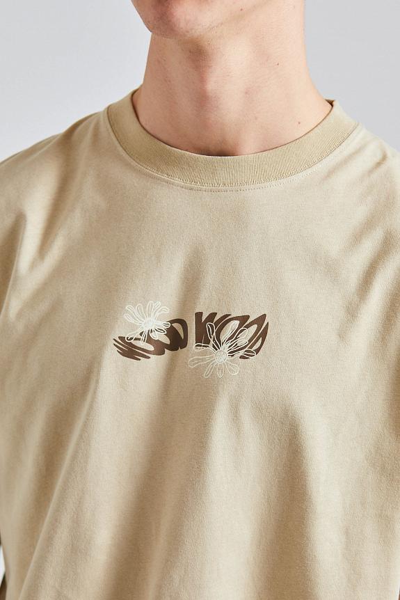 Wood Wood Bobby Flowers T-Shirt Taupe Beige 