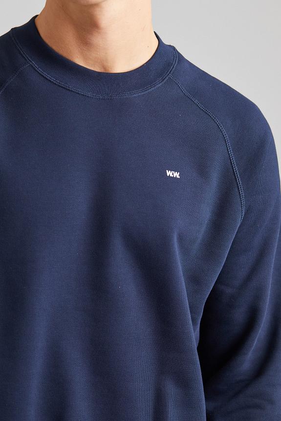 Wood Wood Hester Classic Sweatshirt Navy-3