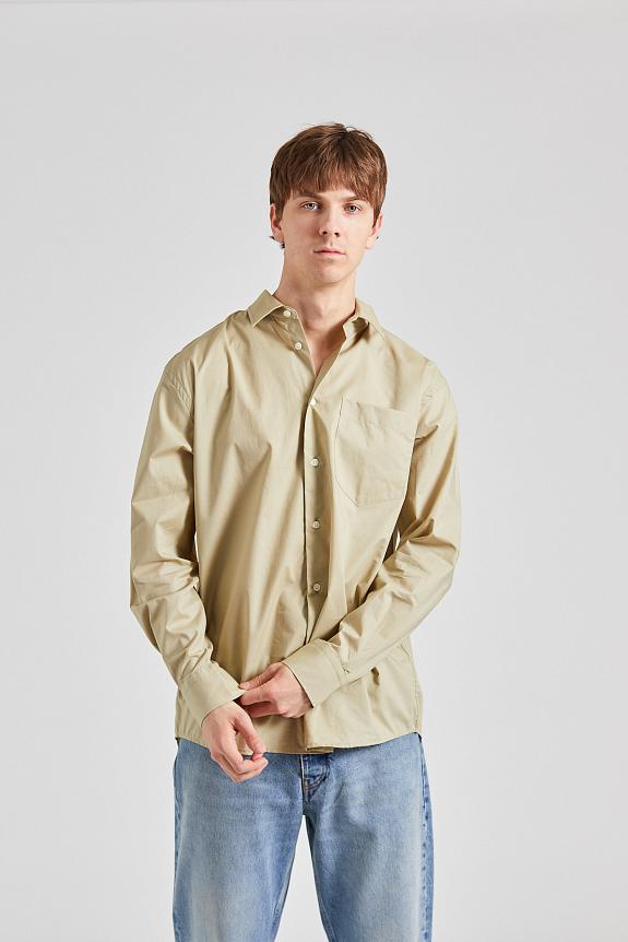 Wood Wood Nico Poplin Shirt Mossy 