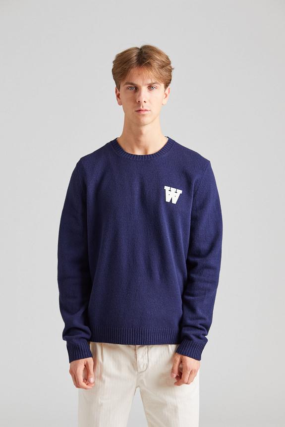 Wood Wood Tay AA CS Jumper Navy