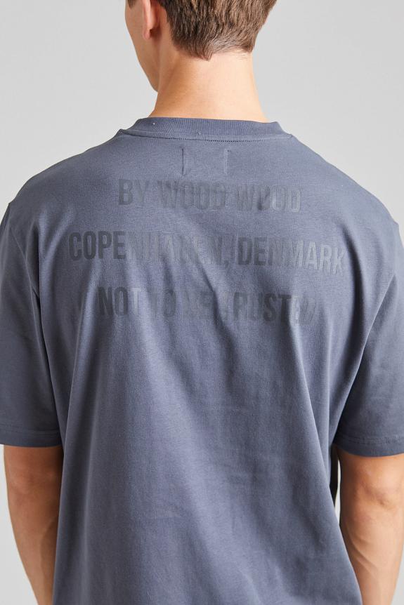 Wood Wood WWAsa Not To Be Trusted T-Shirt Deep Grey-2