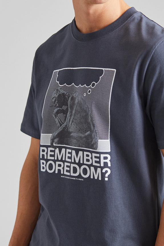 Wood Wood WWBobby Penseur T-Shirt Dark Grey-3