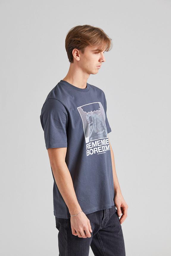 Wood Wood WWBobby Penseur T-Shirt Dark Grey-1