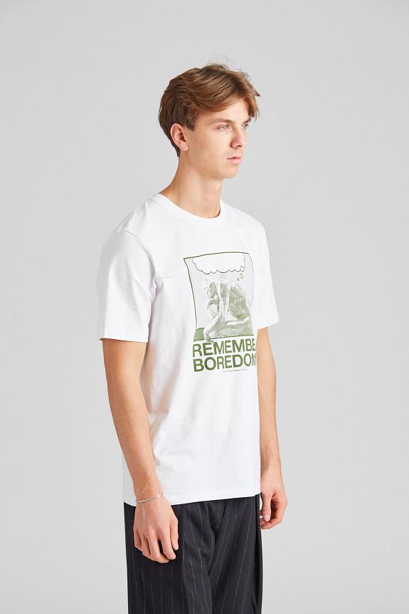 Wood Wood WWBobby Penseur T-Shirt White-2