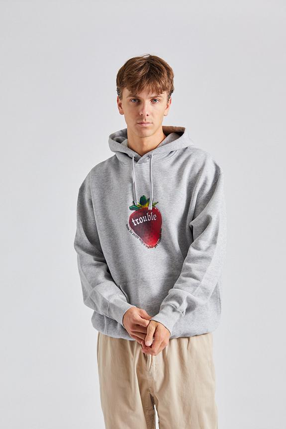 Wood wood Cass Trouble Hoodie Grey Melange 