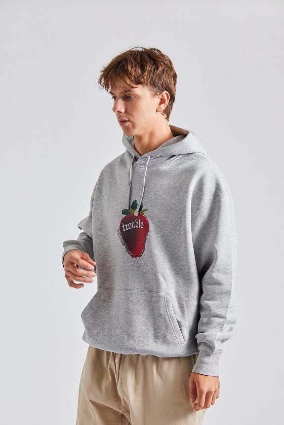 Wood wood Cass Trouble Hoodie Grey Melange 