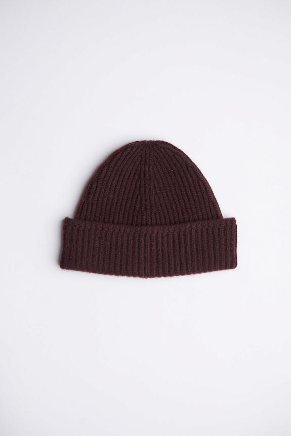 Yacaia Merino Cash Beanie Dark Burgundy