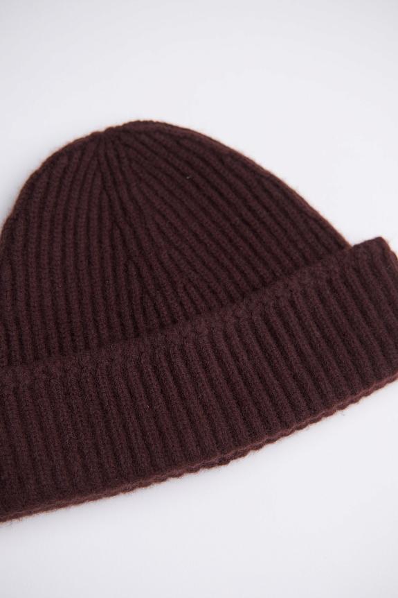 Yacaia Merino Cash Beanie Dark Burgundy-1