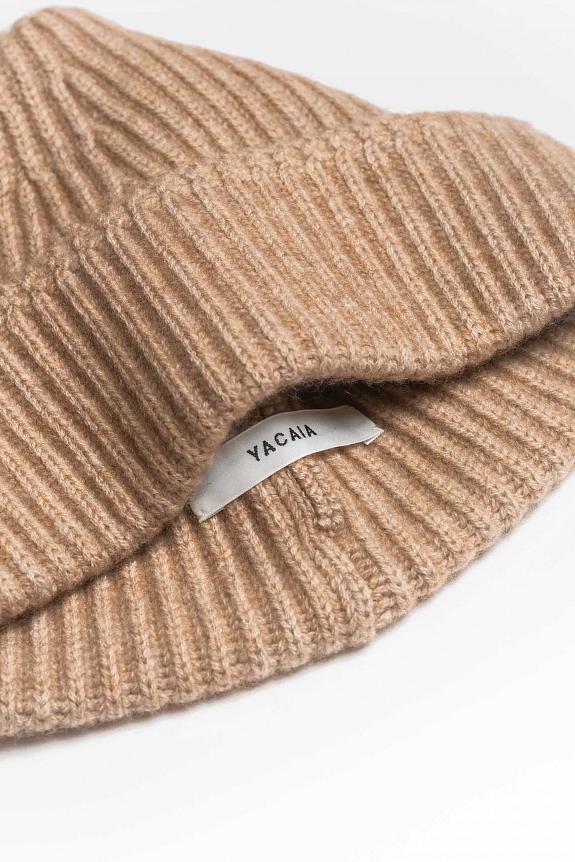 Yacaia Merino Cash Beanie Camel-1