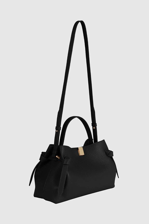 YUZEFI Gyoza Pebble Grain Leather Black-2