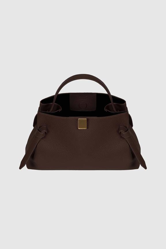 YUZEFI Gyoza Pebble Grain Leather Espresso-3