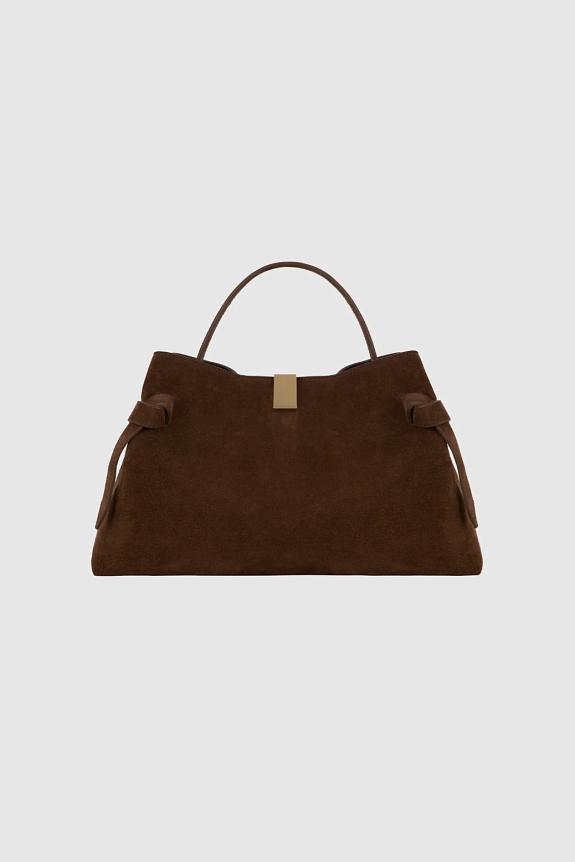 YUZEFI Gyoza Suede Leather Chocolate