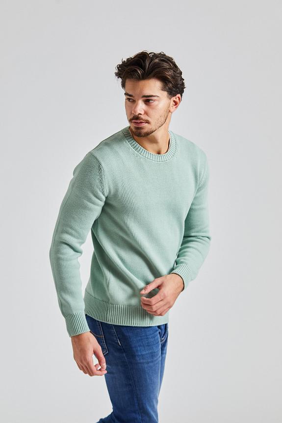 ZANONE Giro Soft Cotton Sweater Acqua Marina-5