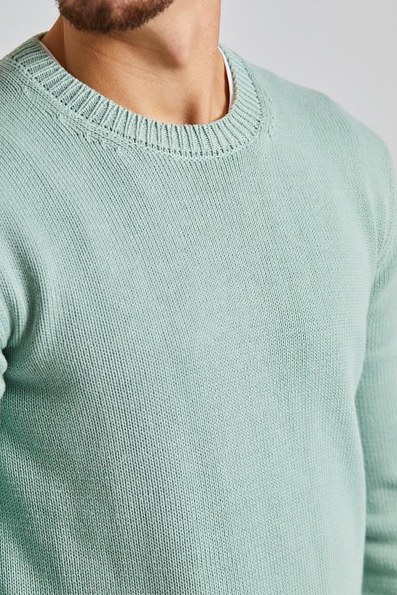 ZANONE Giro Soft Cotton Sweater Acqua Marina-1