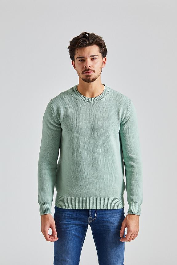 ZANONE Giro Soft Cotton Sweater Acqua Marina