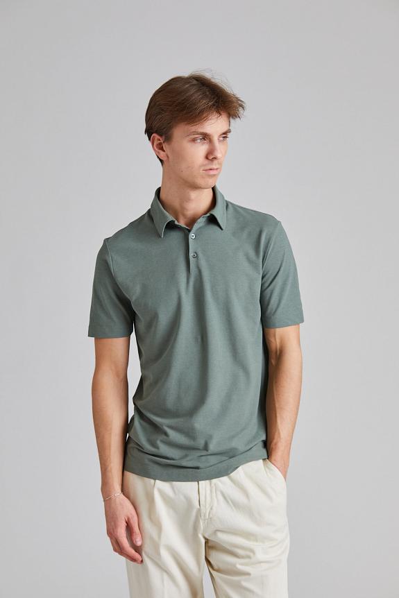 ZANONE Ice Cotton Polo Shirt Militare-1