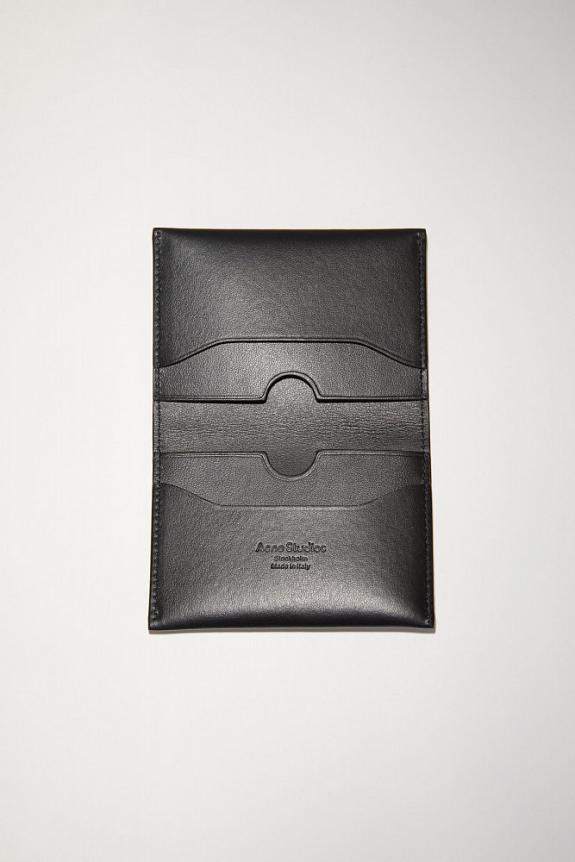 Acne Studios Folded Card Holder Black -1