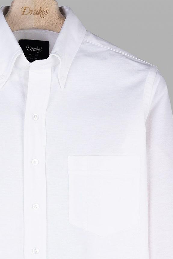 Button Down Oxford Shirt White-5