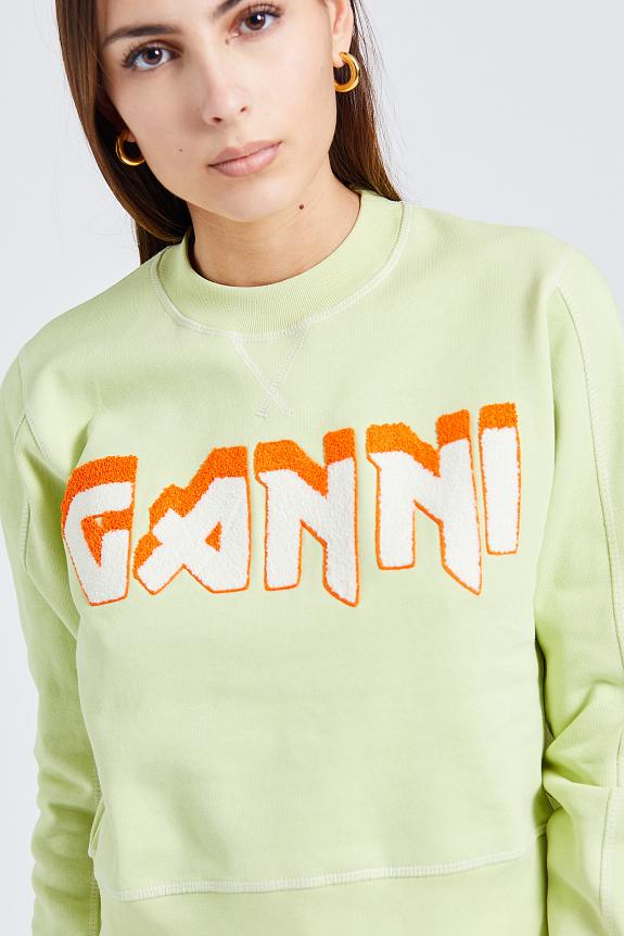Ganni Isoli Ganni Rock Sweatshirt Lily Green-3