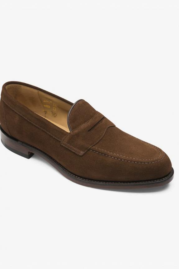 LOAKE Imperial Penny Loafer Brown Suede-2