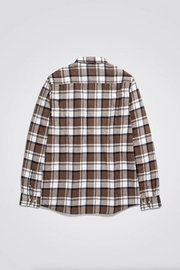 Norse Projects Anton Brushed Flannel Check Taupe-5