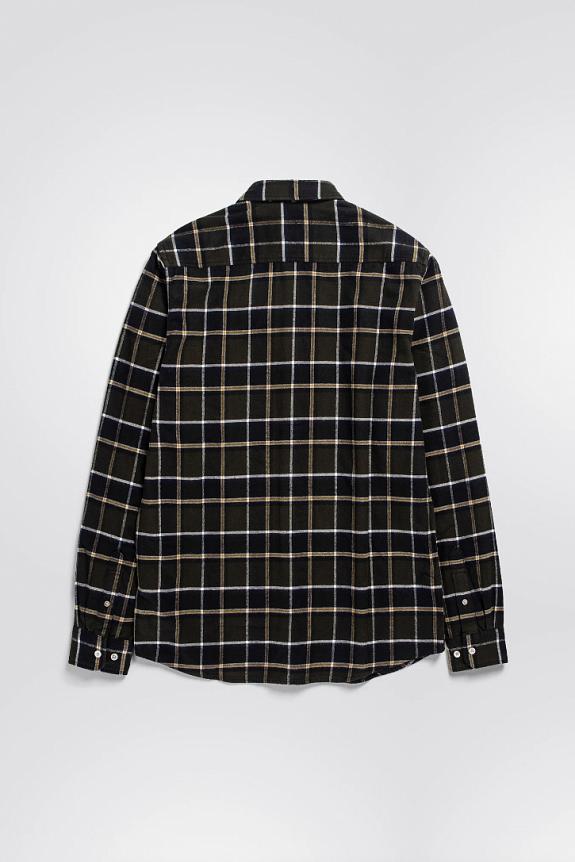 Norse Projects Anton Brushed Flannel Check Beech Green-5