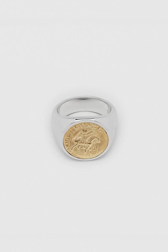 Tom Wood Coin Ring Gold Horse