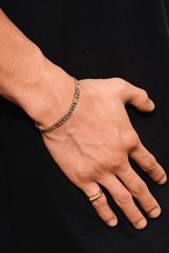 Figaro Bracelet Thick Silver-1