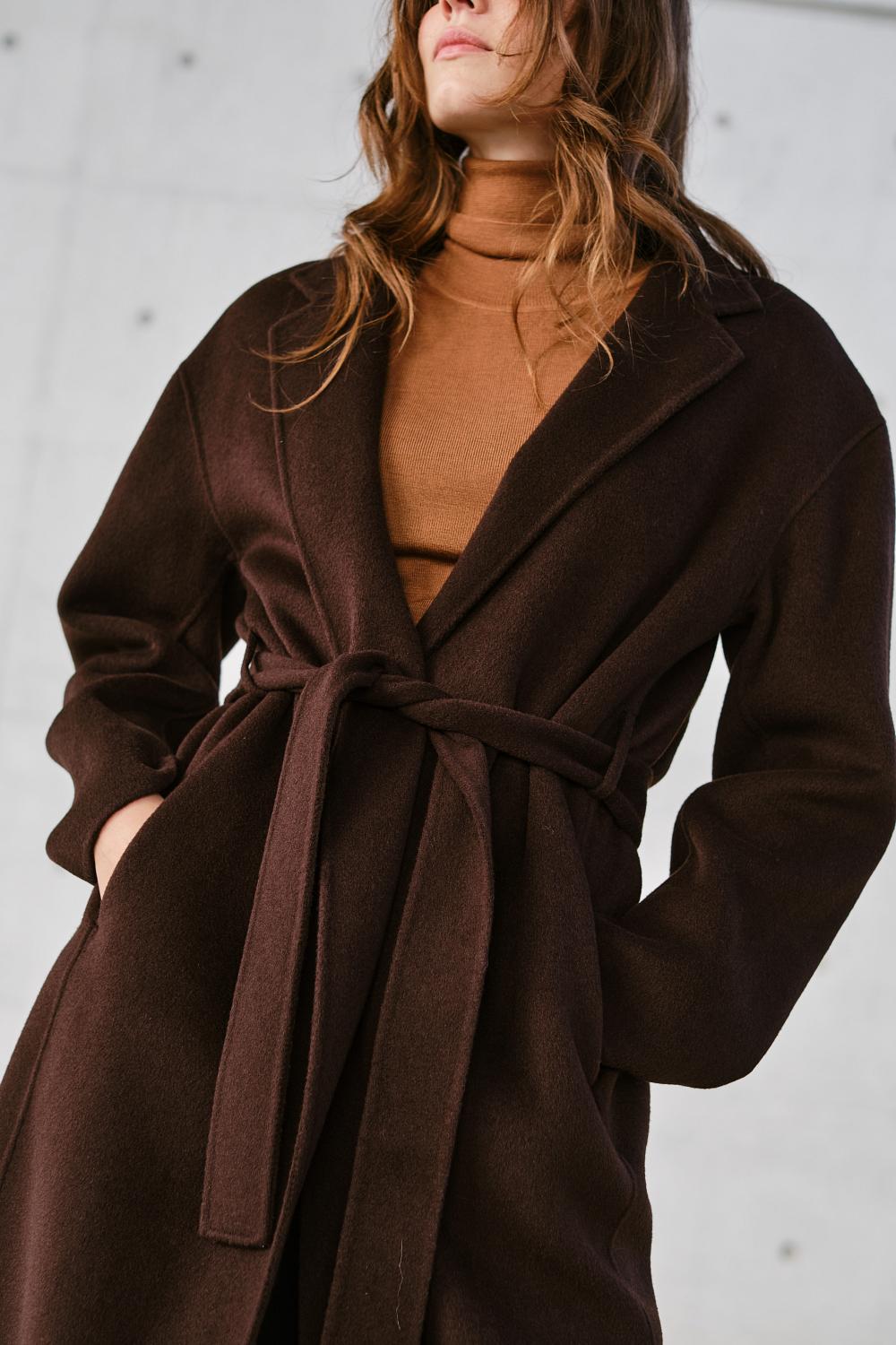 Filippa K ALEXA COAT - Classic coat - dark choco/dark brown 